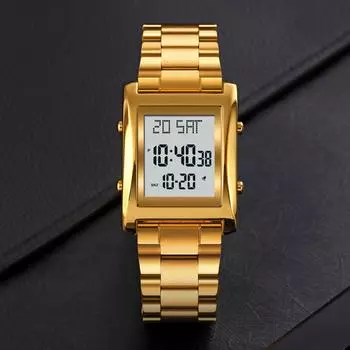 SKMEI Мужские деловые спортивные часы Обратный отсчет двойного времени часы будильник Хронограф стол серебряный