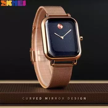 SKMEI Мужские кварцевые часы Роскошные деловые простые повседневные водонепроницаемые наручные часы 9187 чёрный