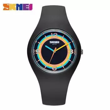 SKMEI мужские спортивные часы устойчивые к царапинам EL Light кварцевые часы водонепроницаемые модные уличные наручные часы для женщин и мужчин 7028 чёрный