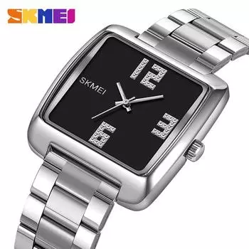Skmei Роскошные наручные часы из нержавеющей стали, мужские модные японские кварцевые часы с водонепроницаемым корпусом 30 м, Clcok reloj hombre розового золота