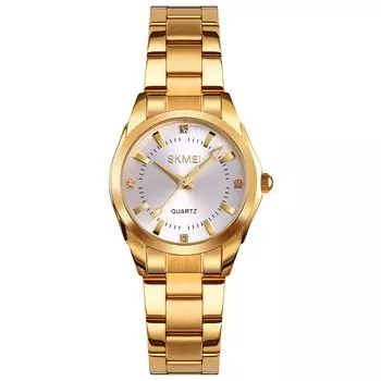 SKMEI Women s Quartz Watch Waterproof Gold Stainless Steel Casual Business Gift