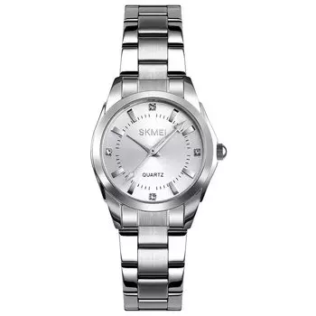 SKMEI Women s Quartz Watch Waterproof Silver Stainless Steel Casual Business Gift