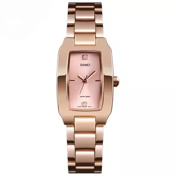 SKMEI Women s Square Quartz Watch Waterproof Rose Gold Stainless Steel Casual Gift