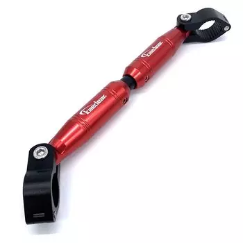 Скоба для велосипедной ручки Kaedear, регулируемая, стандартная, алюминиевый зажим для руля, длина крепления 22,2 мм, 330–200 мм KDR-HB1 (Черный Красный)