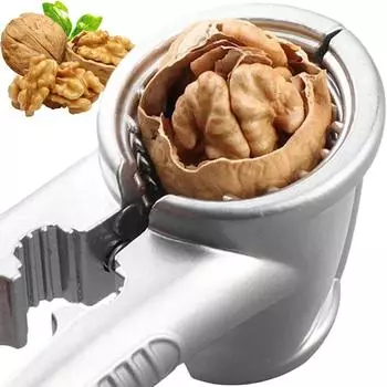 Скоба из сплава для орехов, серебряный металлический орехокол, открывалка для орехов, пекан, каштаны, плоскогубцы, инструменты для шелушения орехов, гаджеты для домашней кухни, аксессуары