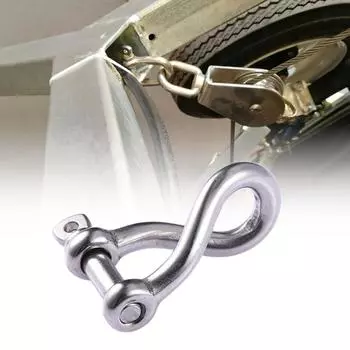 Скобы из нержавеющей стали с D-образным кольцом 1/4 дюйма, маленькая носовая скоба, якорная скоба, судовая цепная скоба для парусных лодок