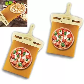 Скользящая лопатка для пиццы с антипригарным покрытием для кухонной выпечки Пластиковая ручка для переноса лопатки для пиццы Инструменты для выпечки хлеба