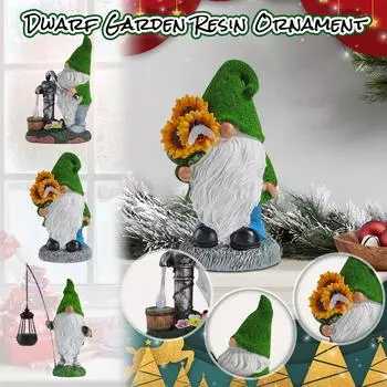 Скопление солнечного ночника карликового гнома садовые смоляные украшения садовые украшения One Size
