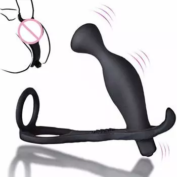 Скорости Кольцо на член Анальная пробка Вибратор Секс-продукт Кольцо для пениса Массажер Анальная вибрация Задержка эякуляции Секс-игрушки