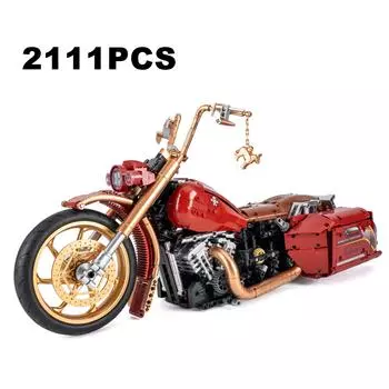 Скоростные винтажные мотоциклетные кирпичи, технические ретро-конструкторы для гоночных мотоциклов Harley, модельные игрушки, подарок для взрослых и детей NO Original Box