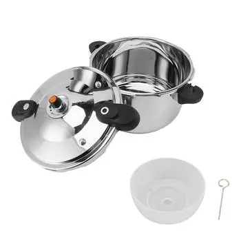 Скороварка 80kpa Автоклав с двойной ручкой из нержавеющей стали Большая емкость для мгновенного приготовления пищи 10L