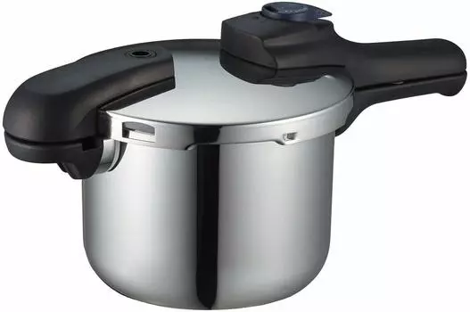 Скороварка Pearl Metal IH совместимая с 3-слойным дном, переключаемым рецептом, включена в комплект, быстрая и экономичная, из нержавеющей стали, 3,5 л, H-5040