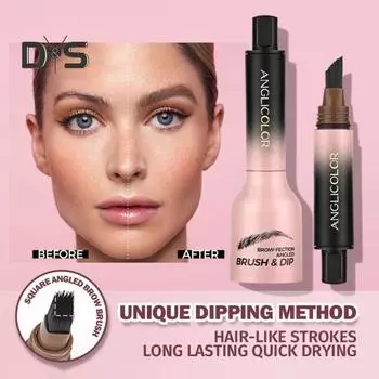 Скошенная кисть для бровей Водостойкая, стойкая, не размазывающаяся, карандаш для бровей, быстросохнущая, натуральная краска для бровей, карандаш для макияжа бровей E