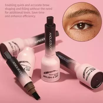 Скошенная кисть для бровей Водостойкая стойкая неразмазывающаяся ручка для бровей с волосками E