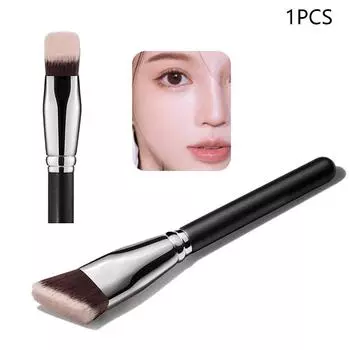 Скошенная жидкая пудра Контуринг Кисти для макияжа Кремовые румяна Жидкая основа Кисть для растушевки Скошенная основа Косметические инструменты one size
