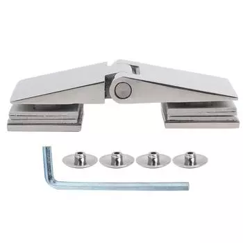 Скошенный двойной?Боковая петля из нержавеющей стали для стеклянной двери в душевую комнату на 8?Стекло 12мм