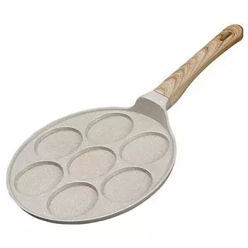 Сковорода для блинов с 7 формами и антипригарным покрытием, совместимая с газом, 10,6 дюйма 27CM