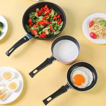 Сковорода для молока из нержавеющей стали с длинной ручкой, антипригарное покрытие, сковороды для газовой плиты, индукционной плиты, кастрюли, кухонные принадлежности