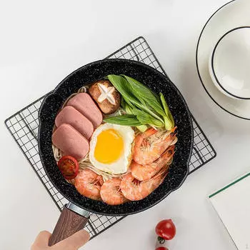 Сковорода для приготовления пищи с длинной ручкой Wok Steak Omelette для ресторана 16.5cmx33cmx5cm