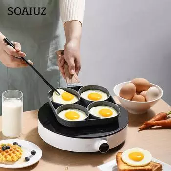 Сковорода для яиц, сковороды, 4 чашки, антипригарная посуда, жареные яйца, блины, сковорода для омлета, яичный браконьер