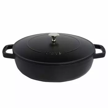 Сковорода для сотейника staub Blazer 28 см, черная, совместимая с IH [Staub] [Товар]