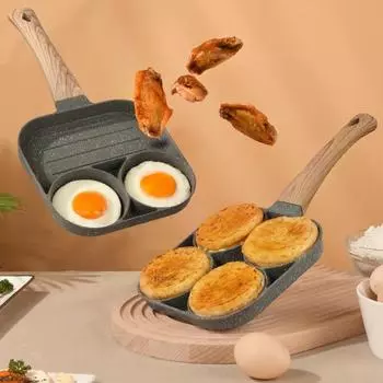 Сковорода для завтрака, нержавеющая, быстрый нагрев, гладкая современная роликовая сковорода для блинов, маленькая сковорода для дома