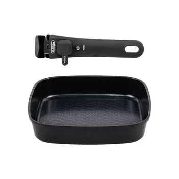 Сковорода для жарки IH Gas Fire Removable Ceramic Easy 22 см Сковорода для жарки BoOh!gle Набор кастрюль/сковородок, совместимый, ручка, антипригарное покрытие, мытье, (Черный,