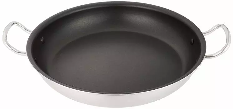 Сковорода Endo Shoji Commercial TKG IH Select 37 см, совместимая с IH PPE1403, двуручная, 2-слойная серебряный