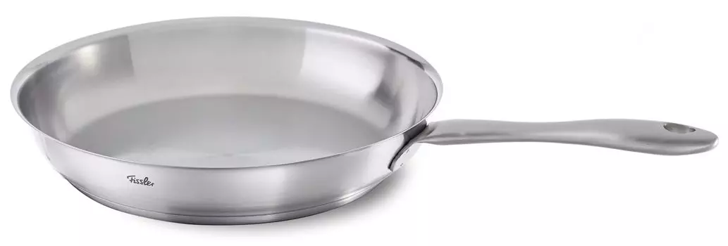 Сковорода Fissler Catania 24 см, совместимая с газом, безопасная для духовки, полностью из нержавеющей стали, японский серебристый огонь/IH [Авторизованный продукт] 081-353-24-100