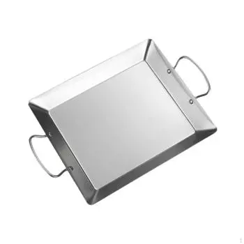 Сковорода-гриль, переносная сковорода из нержавеющей стали, поднос для серебряный