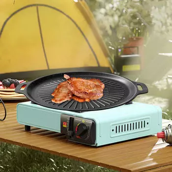 Сковорода-гриль с антипригарным покрытием, легко моется, подходит для жарки, выпечки, пикника в помещении