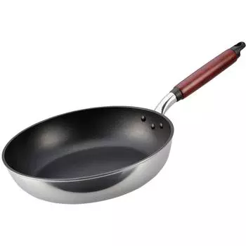 Сковорода Hokuriku Alumi 28 см, газовая, легкая, литая, с тефлоновым покрытием, изготовлена в Японии [Только для] серебряный