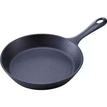 Сковорода Iwachu Family, черная, внутренний диаметр IH Nanbu Ironware 24015 17, обожженная, 16,5 см, совместимая, чёрный