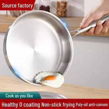 Сковорода из нержавеющей стали 316L с антипригарным покрытием для индукционных плит — идеально подходит для стейков 22cm frying pan without lid