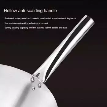 Сковорода из нержавеющей стали для кухни с одной ручкой, взрывоопасная многоцелевая сковорода для отелей и ресторанов 30cm