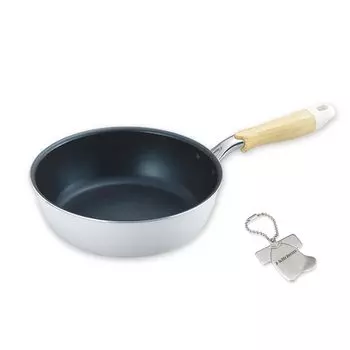 Сковорода J-kitchens с алмазным покрытием IH, оригинальная бирка, фторполимерная, 22 см, совместимая, газ, обработка, белый