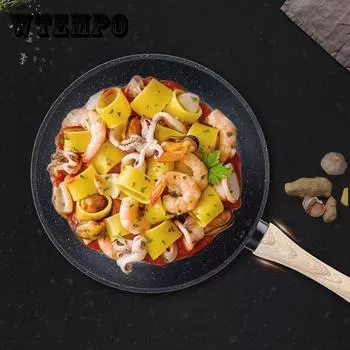 Сковорода Maifan Сковорода с антипригарным покрытием Кастрюля с антипригарным покрытием Сковорода Сковорода Сковорода Maifan Stone Wok Сковорода с антипригарным покрытием 16cm