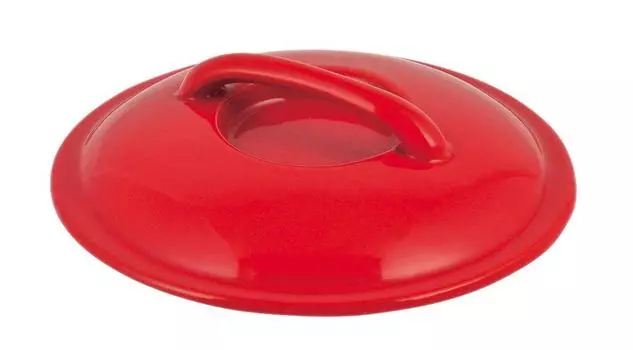 Сковорода металлическая эмалированная с крышкой 16 см, чугунная, Rouge HB-2743 красный