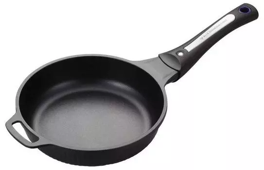 Сковорода Pearl Metal 20 см IH-совместимая с синим алмазным покрытием HB-1209 чёрный
