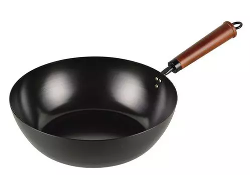 Сковорода Pearl Metal Iron Pot 28 см глубокая, совместимая с IH Iron Workshop Stir-Fry HB-2976 чёрный
