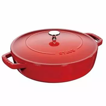 Сковорода Staub Pot Blazer 28 см, вишня 12612806, эмаль 40511-474-0 [Товар] красный