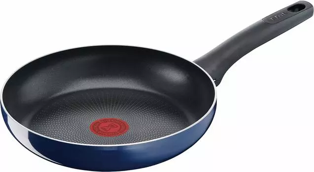 Сковорода Tefal 24 см, совместимая с газовой плитой, синяя, интенсивная, с антипригарным покрытием, D52104 Royal Pan синий
