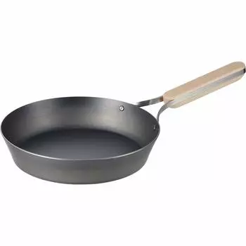 Сковорода Wahei Freiz Tsubame Sanjo Iron 22 см, совместимая с IH, с деревянной ручкой, произведена в Японии, enzo EN-008