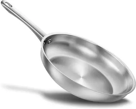 Сковорода Wok из нержавеющей стали 304, 10 дюймов, 26 см, стальная сковорода, профессиональные сковороды для приготовления пищи, кастрюля для готовки