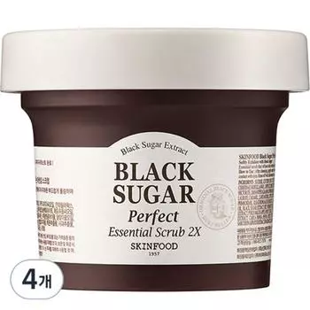Скраб-эссенциалист Skinfood Black Sugar Perfect Essential Scrub 2X, 210 г, 4 шт.