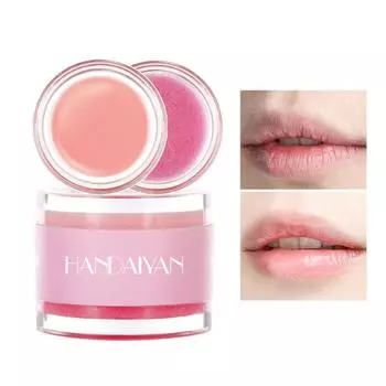 Скраб для губ двойного действия и увлажняющий бальзам для ежедневного ухода за кожей 10g