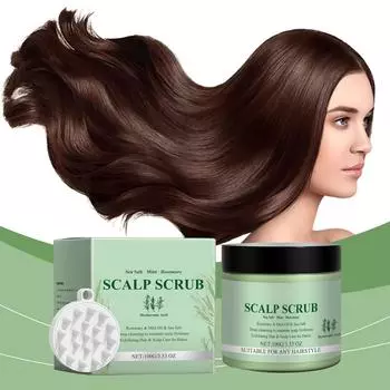 Скраб для кожи головы, нежное очищение и увлажнение волос, охлаждающий и успокаивающий скраб для кожи головы One Size