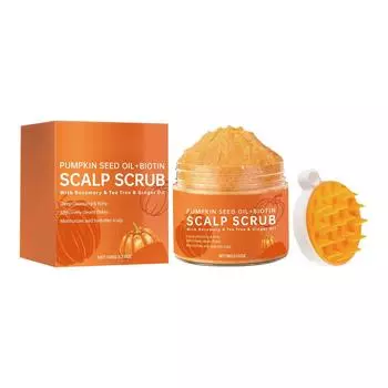 Скраб для кожи головы, Отшелушивание кожи головы с маслом семян, Зуд кожи головы, Удаление перхоти и стимуляция роста волос One Size оранжевый