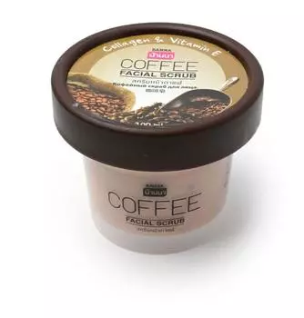 Скраб для лица Banna Кофе, кокос, нони, алоэ вера, манго, мангостин, улитка Coffee 100g