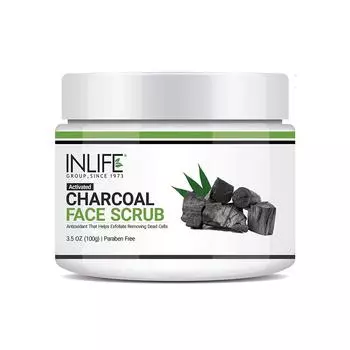 Скраб для лица с Древесным углем (100 г), Charcoal Face Scrub, INLIFE 16.375